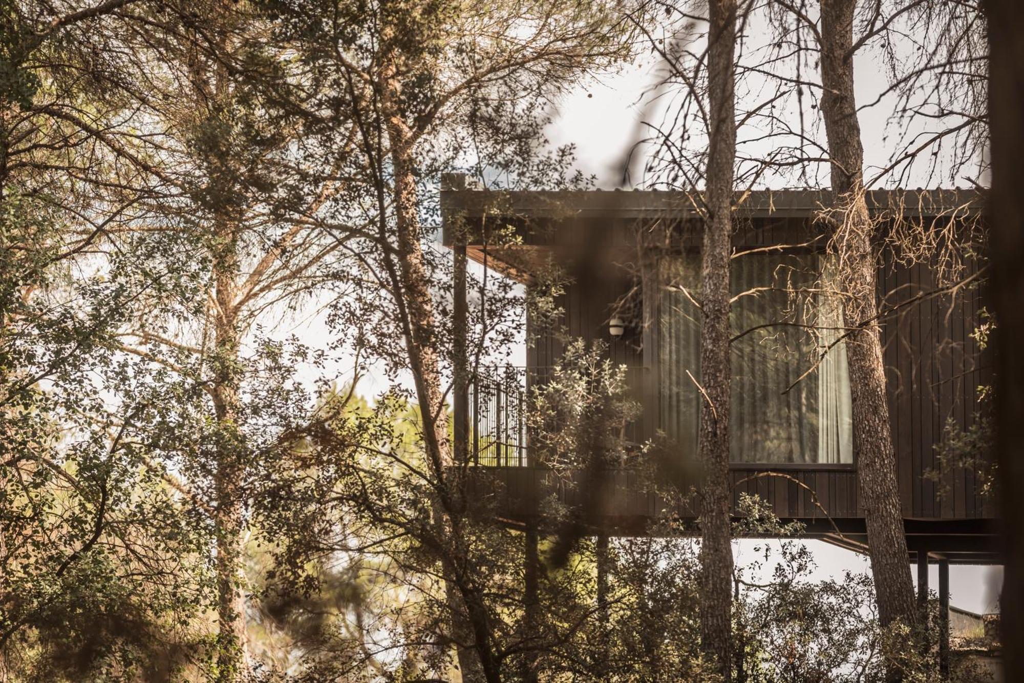 Les Cabanes De L'Oller Del Mas มันเรซา ภายนอก รูปภาพ